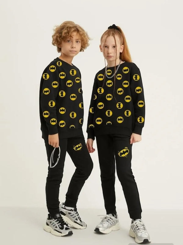 Batman print shirt with trouser dress for girls and boys
