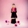 Elegant embroidered jacket with flared frock and palazoo trouser 3 piece unstitched for girls