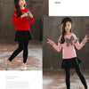 BiG bow sweatshirt+tight skirt style winter dress for girls