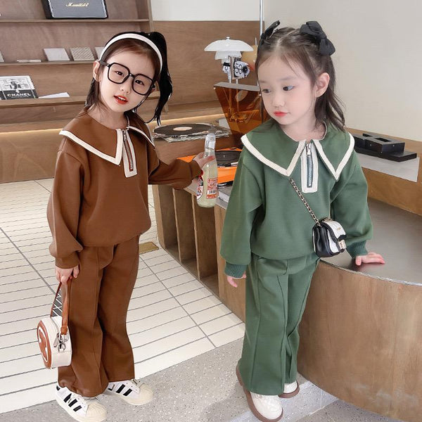 Girls clothes new baby girl spring style 2 piece dress for girls